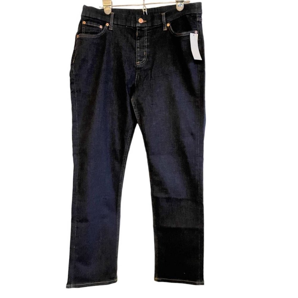 Denim Co Easy Stretch Denim Straight Leg 5 Pocket Jeans PLUS 22W PETITE (404)